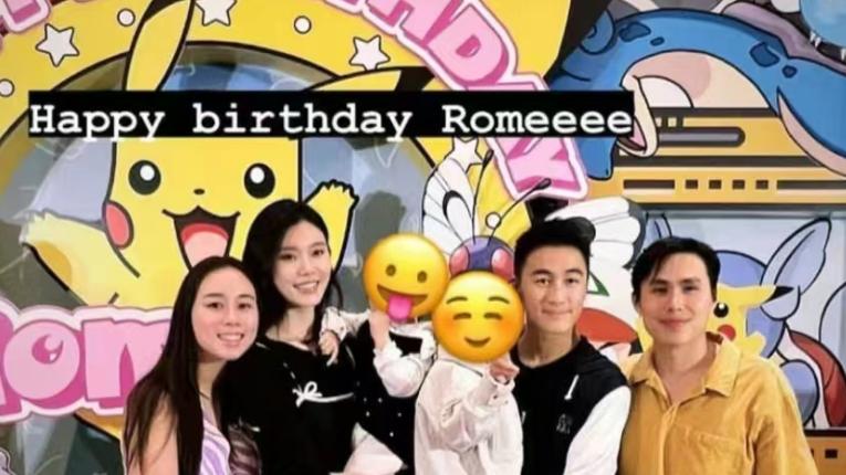 何猷君晒照为女儿庆生：与奚梦瑶抱着孩子好有爱，何超欣何猷亨一起庆贺