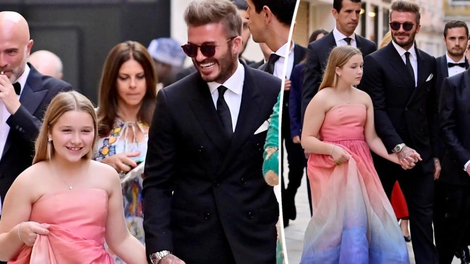 哈珀·贝克汉姆|11岁小七变美了，皮肤白皙！麻花辫好可爱，精致五官似贝克汉姆