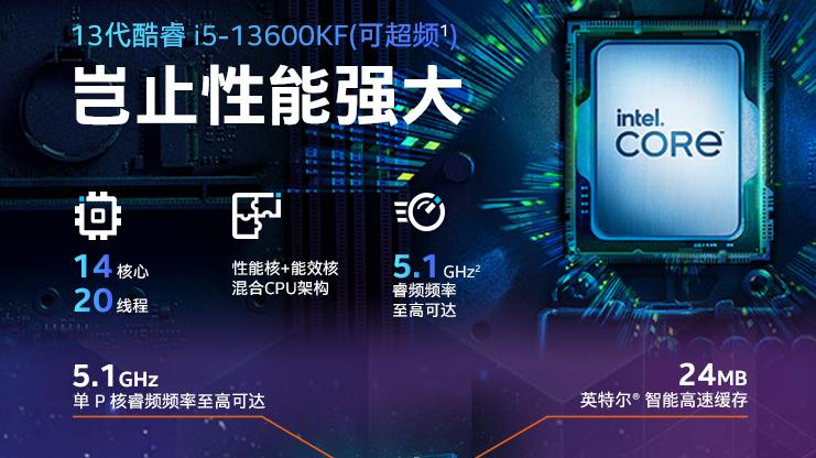 CPU|酷睿13台式电脑迎新低，配RTX3060显卡，6核处理器整机售6299元