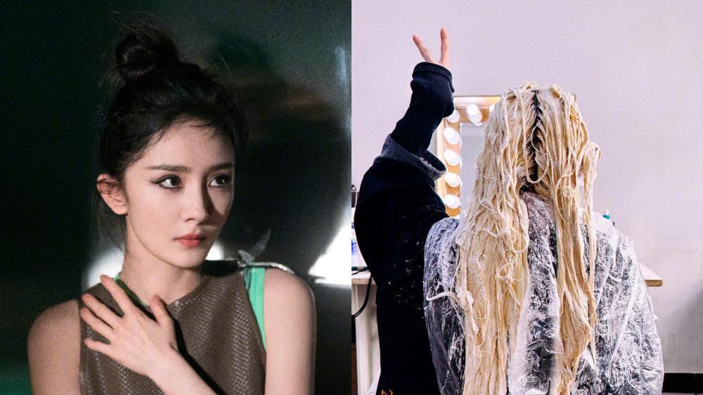 杨幂|杨幂新戏开拍染发图强登热搜，赵丽颖短发造型曝光全网惊艳