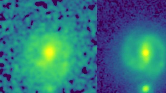 韦伯拍摄到了110亿年前的棒状螺旋星系，比哈勃的要清晰很多