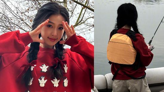 虞书欣|虞书欣自曝录制综艺日常，红卫衣双马尾江面垂钓