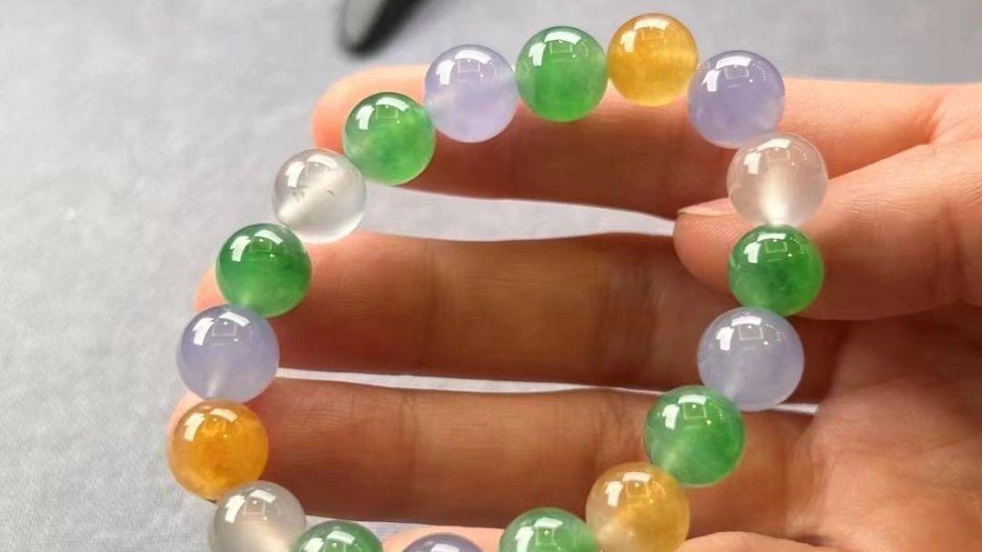 翡翠|今天请你吃一串糖果吧~翡翠手链