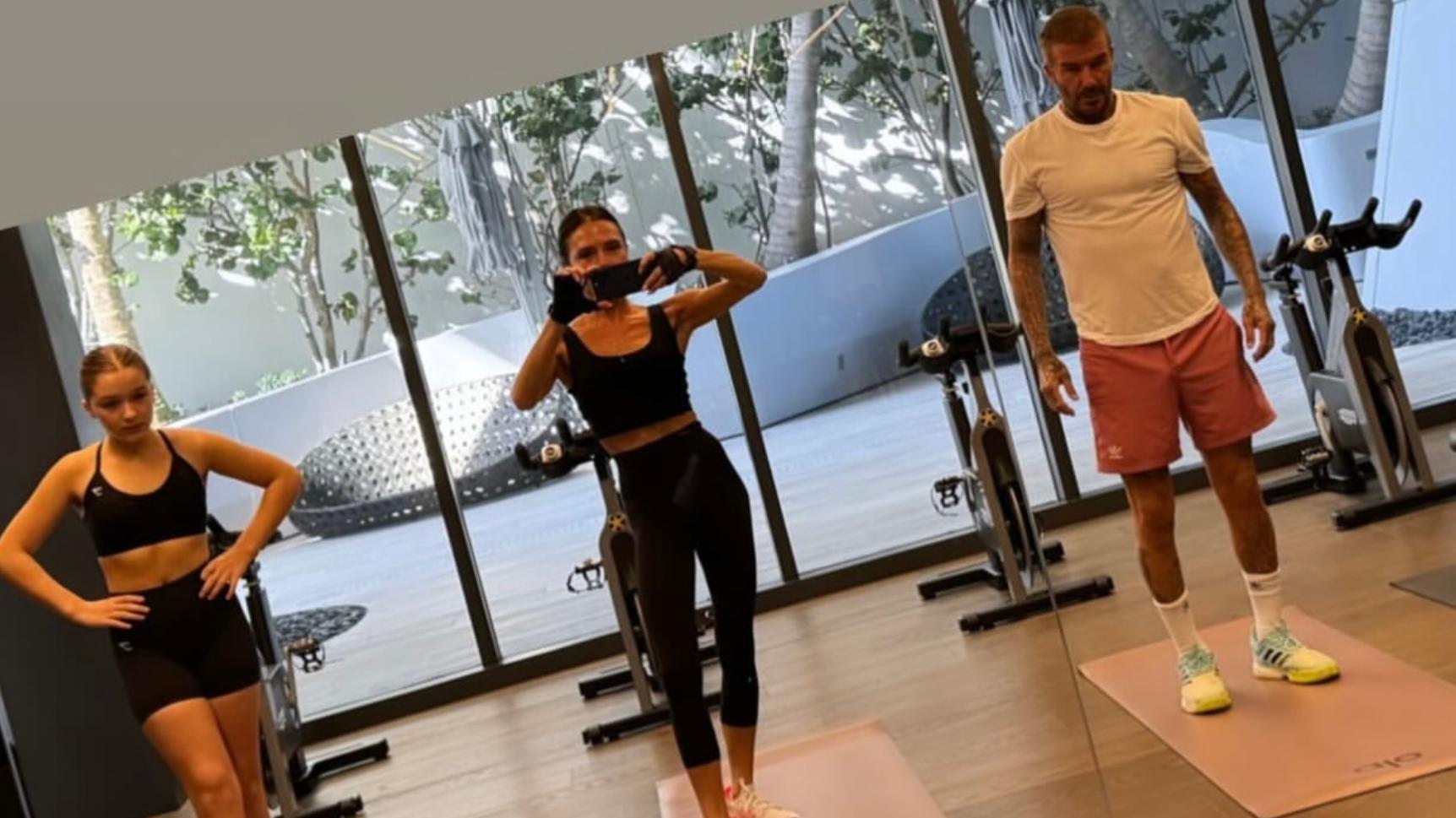 小七瘦了！与贝克汉姆贝嫂一起健身，不惧流言，练出马甲线