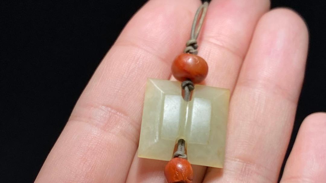 和田玉籽料|明以前 和田玉籽料 白玉 三宝 串饰