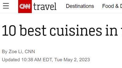 北京烤鸭|中国排名CNN2023世界美食榜第二，“北京烤鸭”再次为国争光