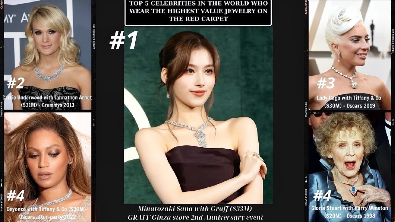 超越Lady Gaga和碧昂斯，她成为红毯上佩戴“珠宝价值最高”的名人