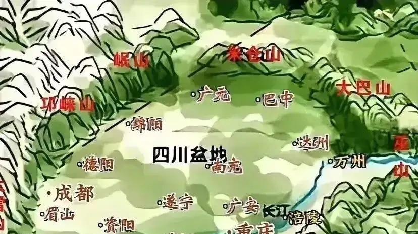 四川盆地|看到这张地图，我们就懂得为什么叫四川盆地了！