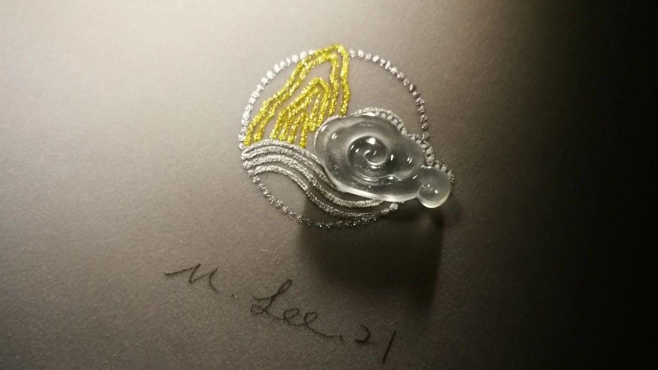 【云】— 翡翠胸针，远近之间的美妙观感