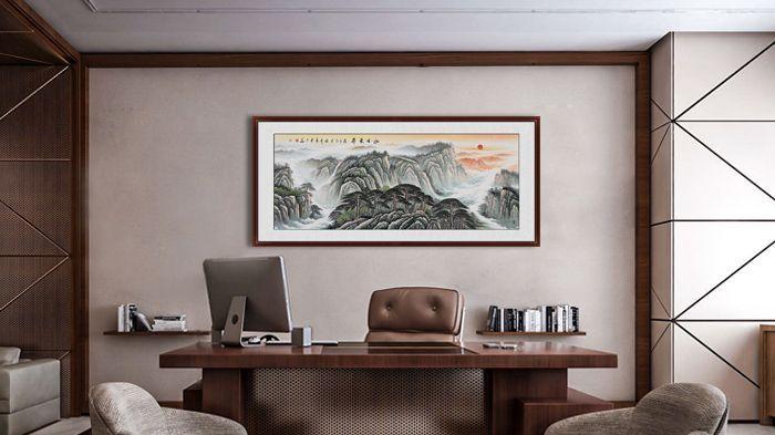 金安|办公室挂画怎么选？张利经典山水画 营造典雅韵味