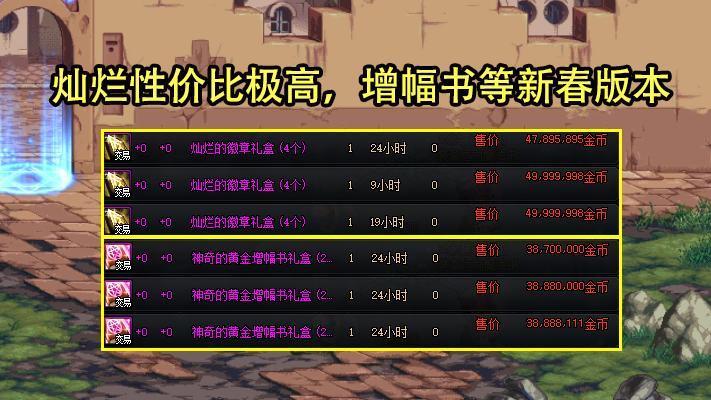DNF：魔盒首次加入天1要来了！4亿1套值得买吗？土豪已蠢蠢欲动