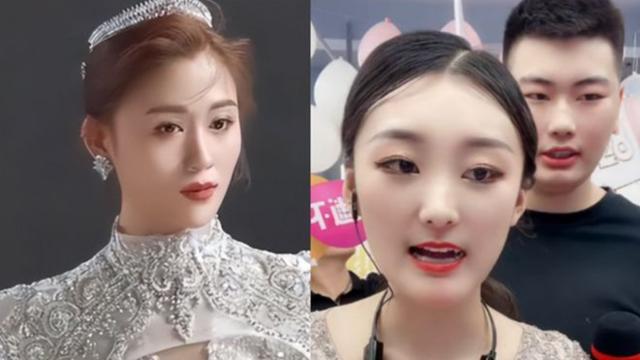 陈萌|陈萌吃席被偶遇，素颜状态下月亮脸地包天，与朱小伟真是天生一对