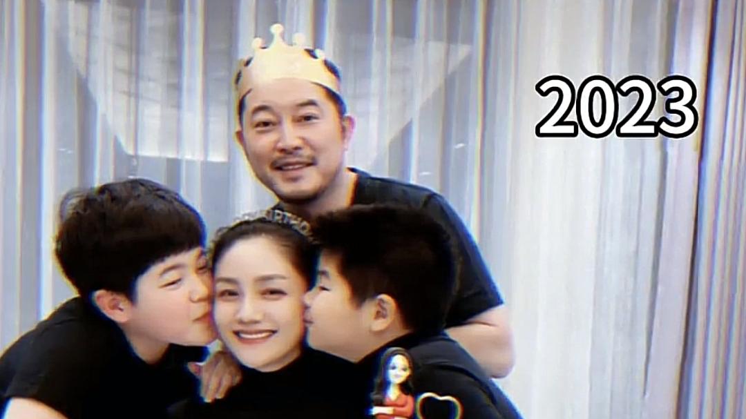 |胡可儿童节晒全家福，安吉被赞变瘦了，兄弟俩颜值差距越来越大