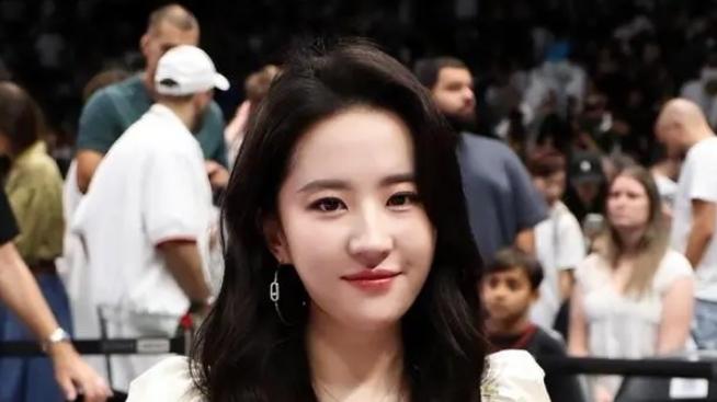 刘亦菲看球赛上热搜，生图曝光颜值引热议，我却笑死在评论区