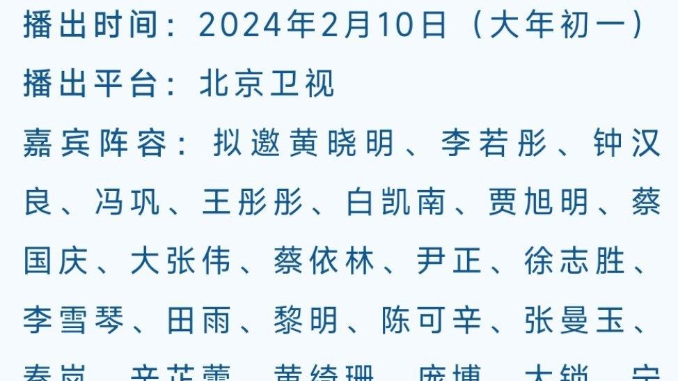 2024北京卫视春晚拟邀嘉宾曝光，多位喜剧演员受邀，冯巩师徒依在