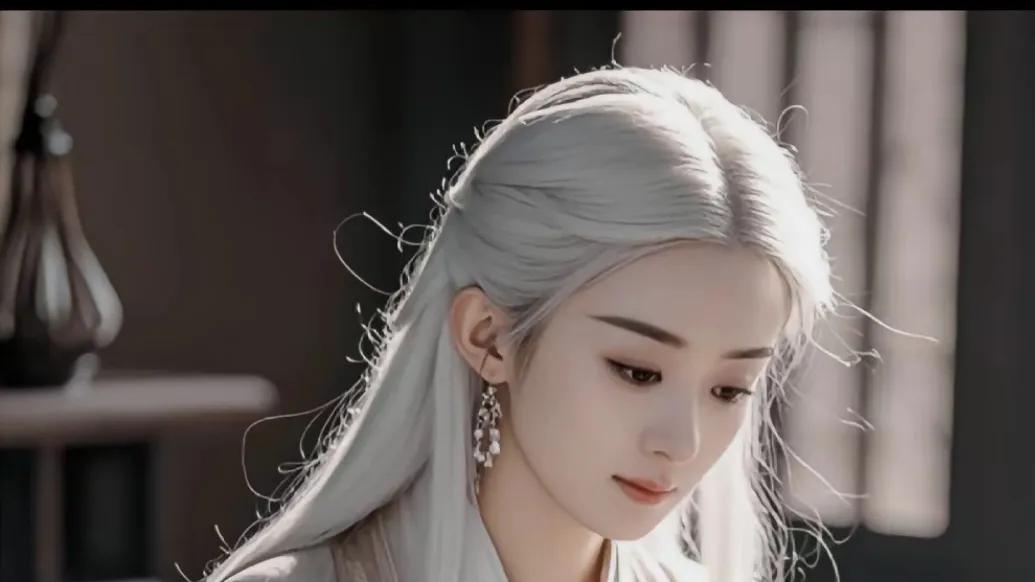 赵丽颖的白发造型封神了！