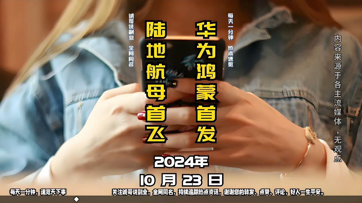 2024年10月23日：华为鸿蒙首发，陆地航母首飞
