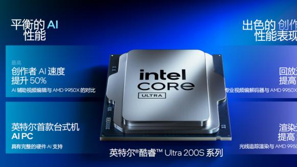 降耗165W！英特尔首款AI PC台式机处理器酷睿Ultra 200S正式亮相