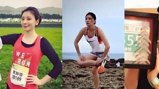 49岁贾静雯颜值杀疯：跑步运动后身材大变样，腰臀比太出色！