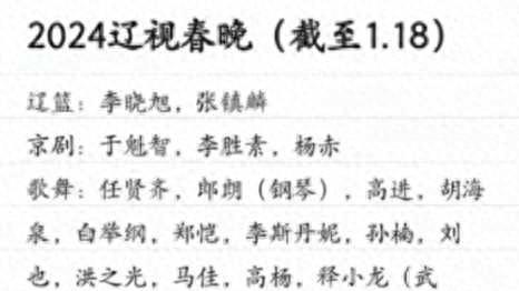 |2024辽视春晚逆袭央视，语言类节目星光熠熠，众星璀璨