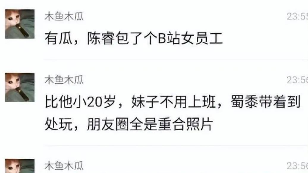 曝B站董事长陈睿包养小20岁女员工 女方凹凸有致 身材火辣肤白貌美