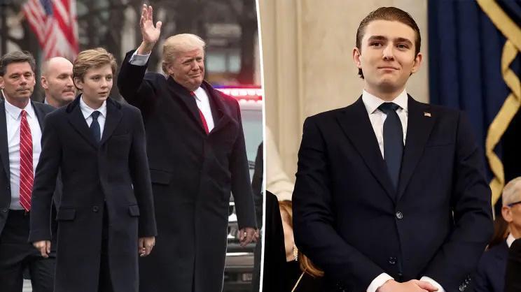 18岁巴伦和82岁拜登握手，梳大背头保持高冷脸，和马斯克对比鲜明