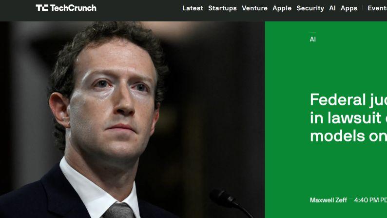 美联邦法官在版权书籍训练AI模型诉讼中支持Meta