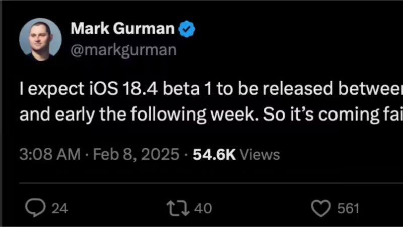 苹果 iOS 18.4 首个测试版即将发布，Apple 智能功能迎多语言升级