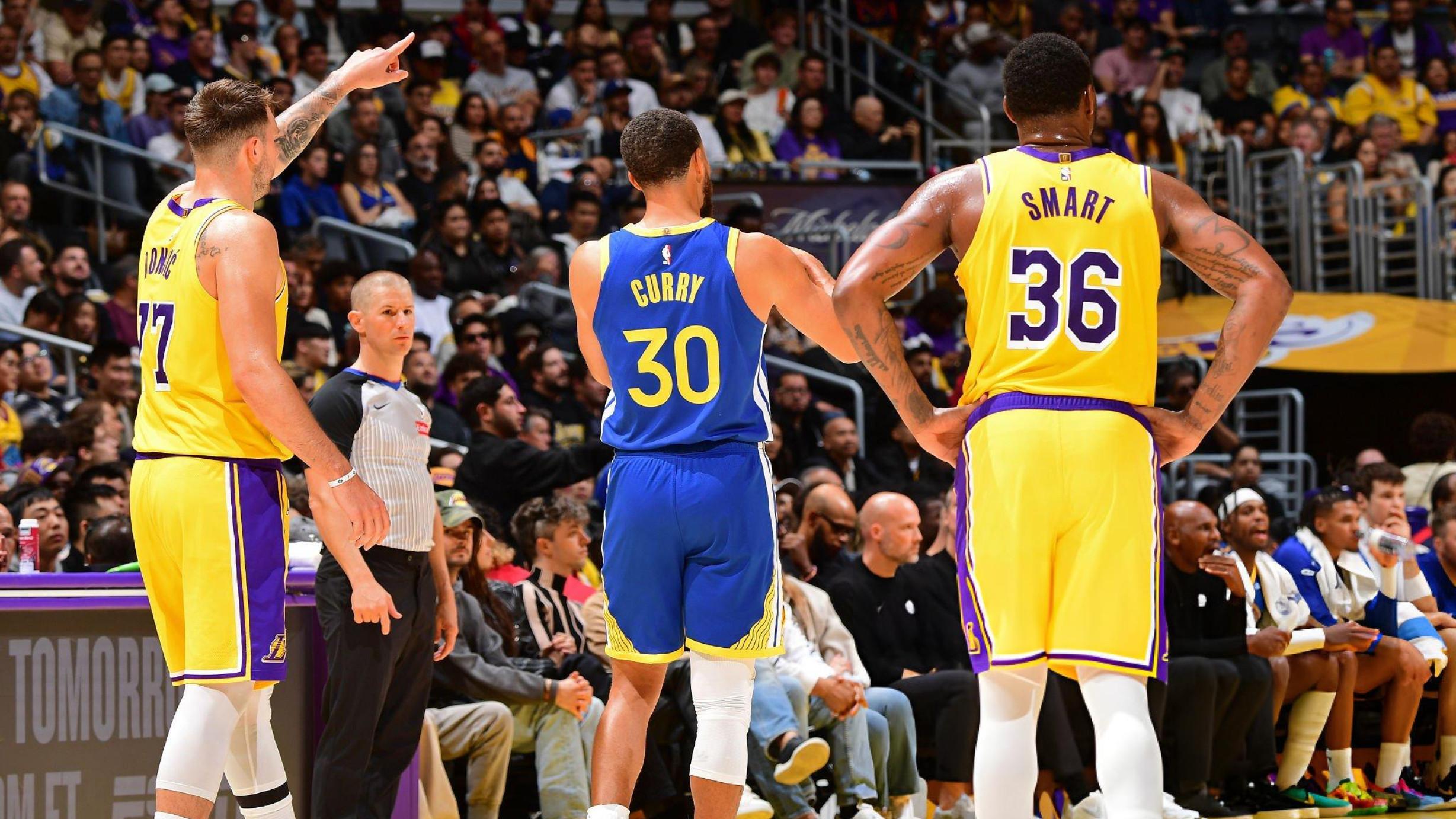 NBA常规赛：东契奇43+12+9湖人负勇士 库里巴特勒合砍54分