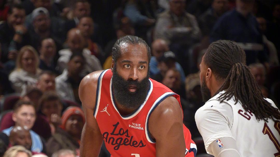 哈登16中5，米切尔37+8+6+5记3分创纪录，快船完败骑士！祖巴茨33+18，小卡20+3