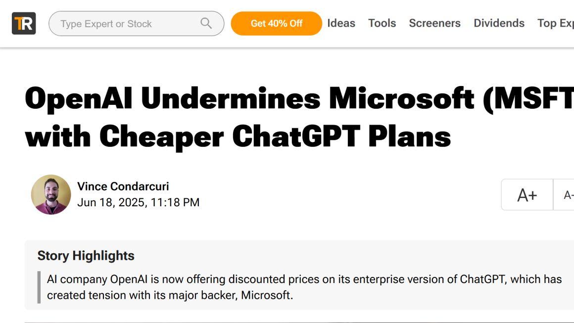 OpenAI为企业版ChatGPT提供折扣 与微软合作出现竞争