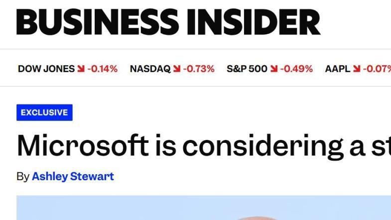 微软正考虑收紧员工到岗政策：每周至少三天