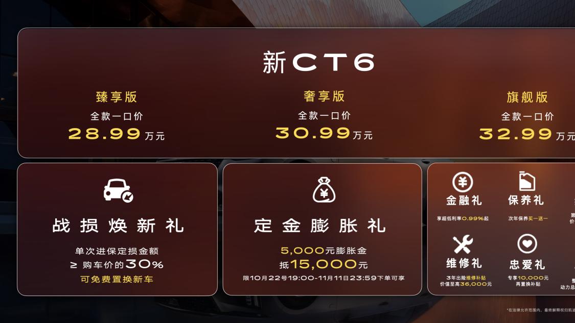 全尺寸旗舰焕新上线！凯迪拉克新CT6 28.99万起！