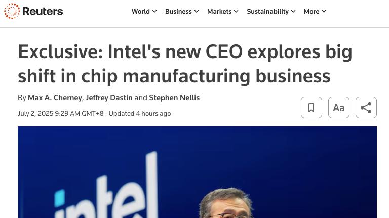 英特爾新CEO陳立武醞釀代工業務“大手術”：放棄18A技術外售