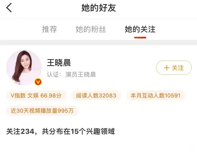 细心网友发现王晓晨的微博关注列表居然没有俞灏明，这到底结婚没