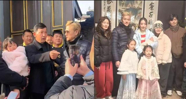 郭富城方媛全家回安徽娘家拜年，网友：最大牌的农村女婿没有之一