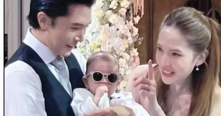 林心如霍建华现身邱泽许玮蜜婚礼，邱泽儿子罕见露脸，长腿抢镜！