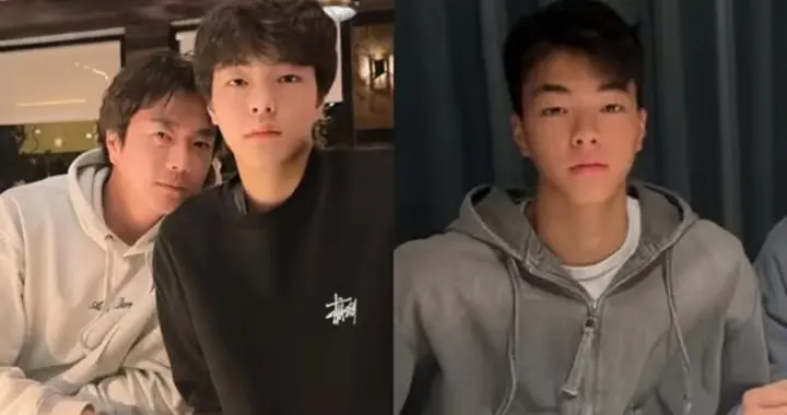 权相佑儿子正脸曝光，17岁权禄熙身高182，年轻时期的权相佑！