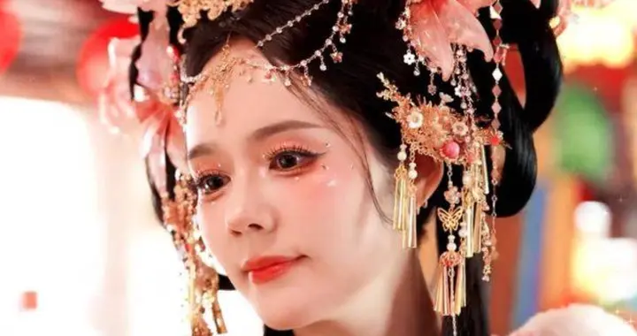 韩国女星来中国旅游，体验中式汉服妆造，化完妆整个人都被惊艳了