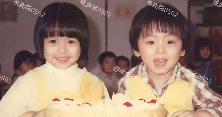 梁咏琪与龙凤胎弟弟过50岁生日，弟弟虽没姐姐年轻但浓眉大眼很帅