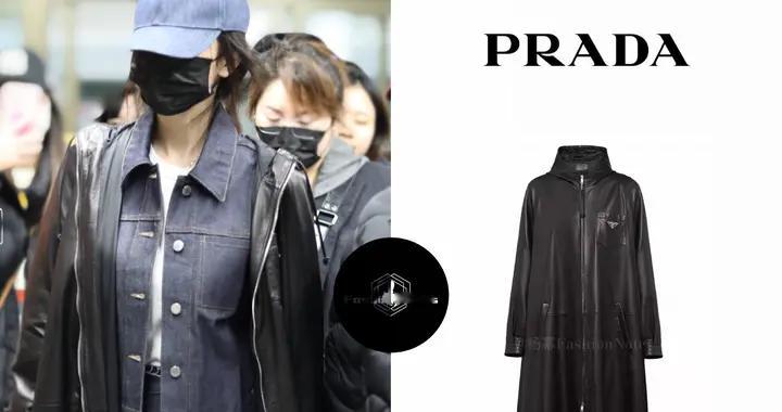 杨幂赴米兰时装周，从帽子到大衣一身普拉达装扮，自信走来