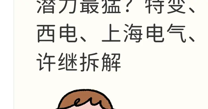 电气四兄弟谁潜力最猛？特变、西电、上海电气、许继拆解
