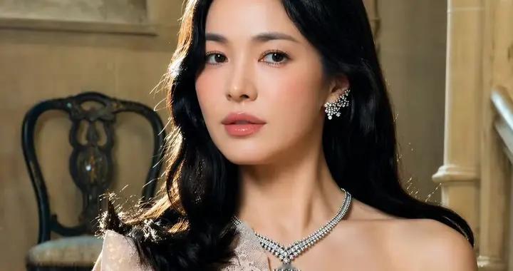 宋慧乔蕾丝长裙配一头黑长发完全优雅知性的冻龄女神！