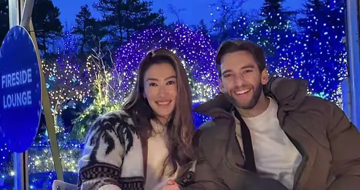 谢婷婷携小7岁男友庆两周年！一家四口度假，6岁女儿笑开颜