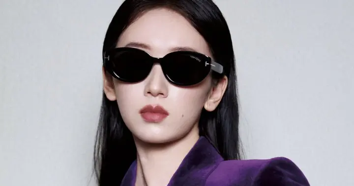 紫色的刘令姿，刘令姿最新穿搭造型高清无水印壁纸美图