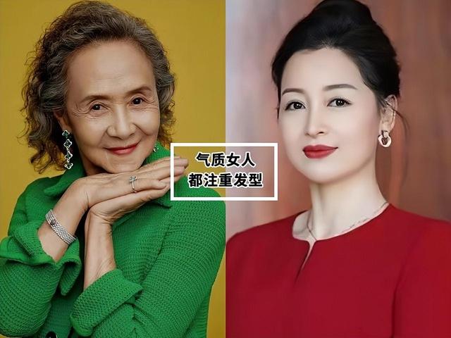 为什么劝五六十岁女人“扎头发”？看这4组对比图就知道，多洋气