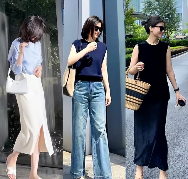 夏天穿衣没有头绪？来看看50岁女性的搭配模板，气质素雅干净