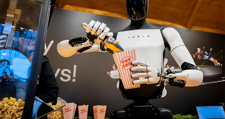 特斯拉人形機器人“上崗”賣爆米花：裝袋、遞送一氣呵成