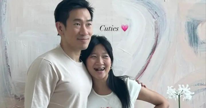 郑丹瑞长女在家办迎婴派对，临盆在即仍很瘦，林子祥儿子携女现身