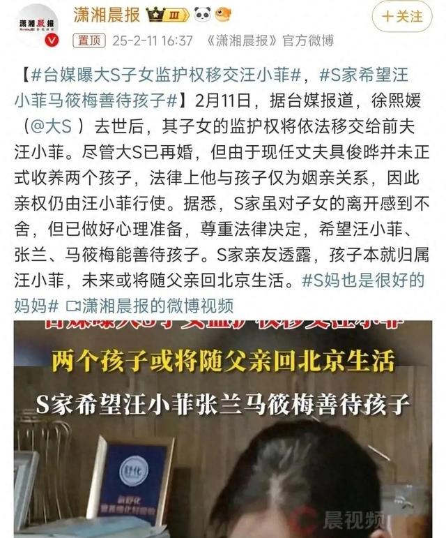 泪目！大 S 子女监护权移交，评论 “台湾也会回来” 看哭众人